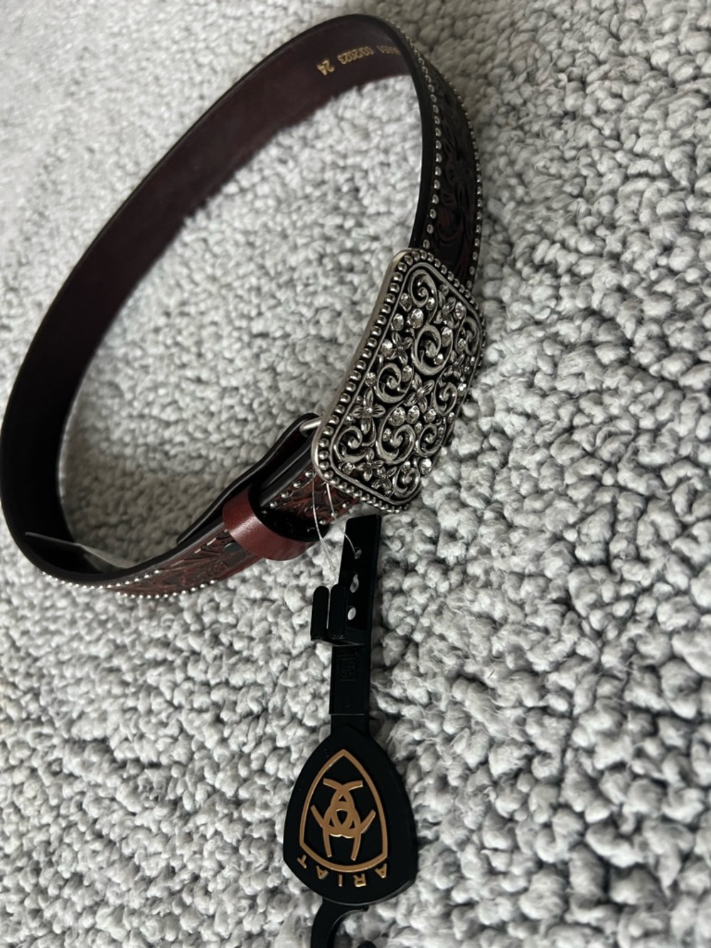 Ariat Belt Size 24 Brown Leather